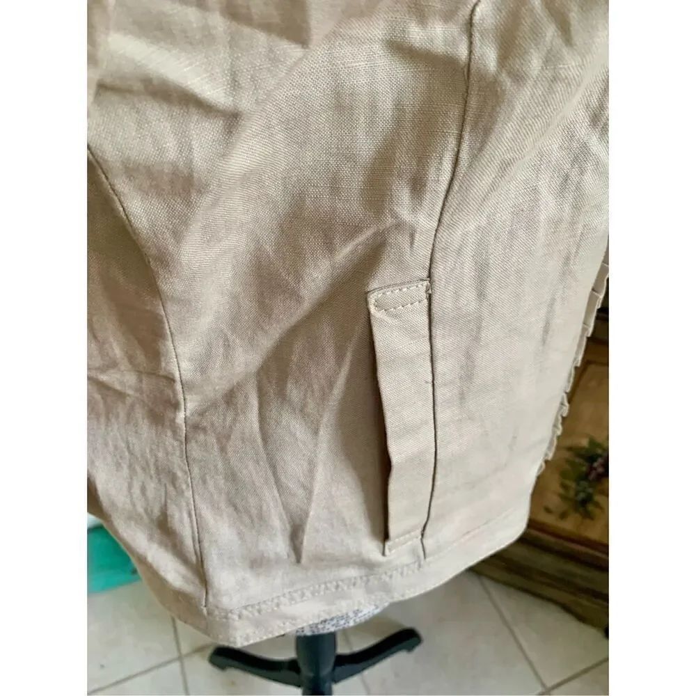LOFT Tan Linen Jacket - Picture 3 of 7